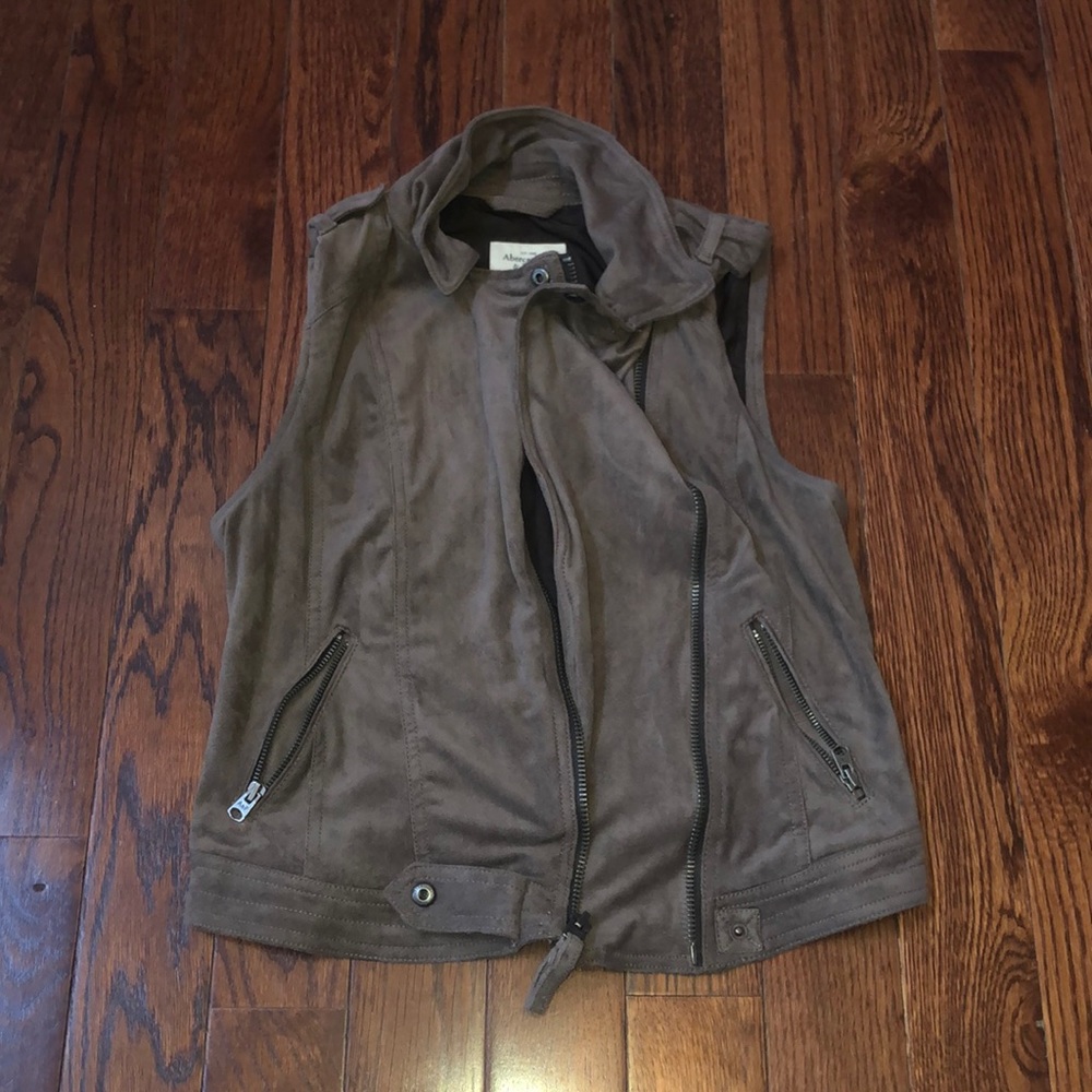 Brown suede vest